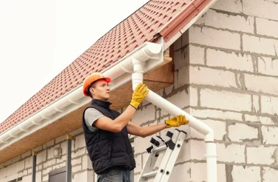 Pose et remplacement de gouttières à Cideville